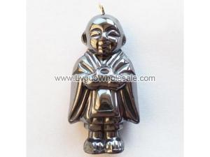 Hematite Monk Statue Pendant